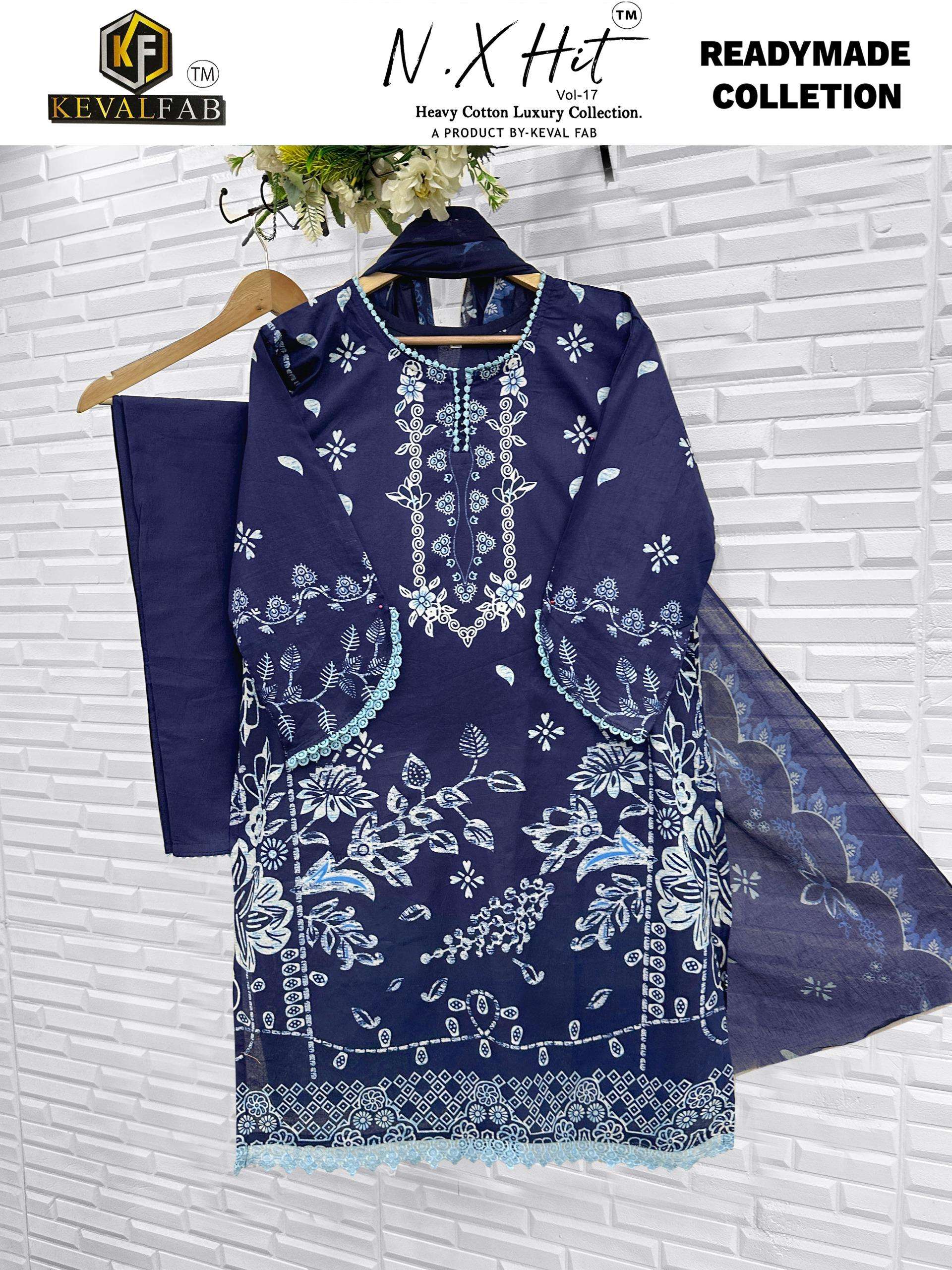 KEVAL FAB NX HIT COTTON LUXURY COLLECTION VOL 17 READY MADE COLLECTION 