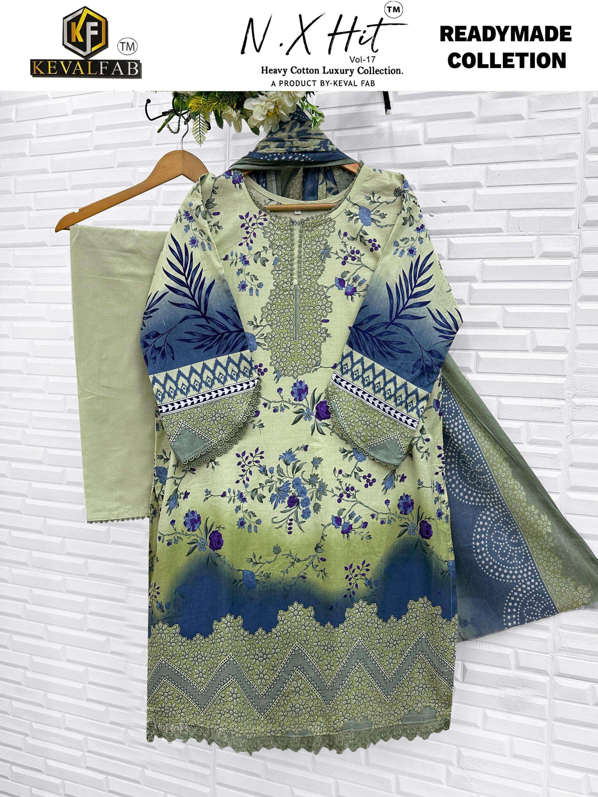 KEVAL FAB NX HIT COTTON LUXURY COLLECTION VOL 17 READY MADE COLLECTION 