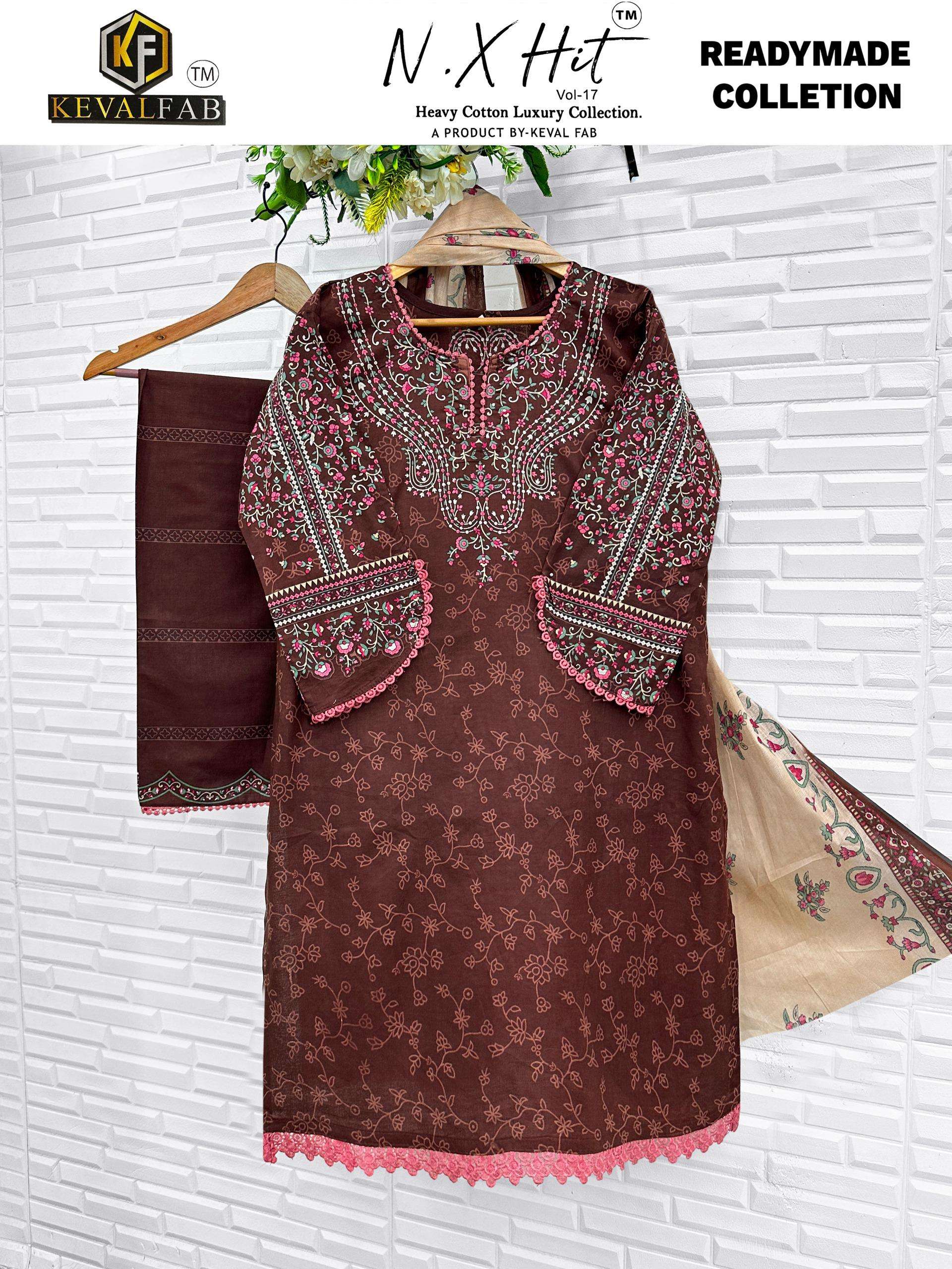 KEVAL FAB NX HIT COTTON LUXURY COLLECTION VOL 17 READY MADE COLLECTION 