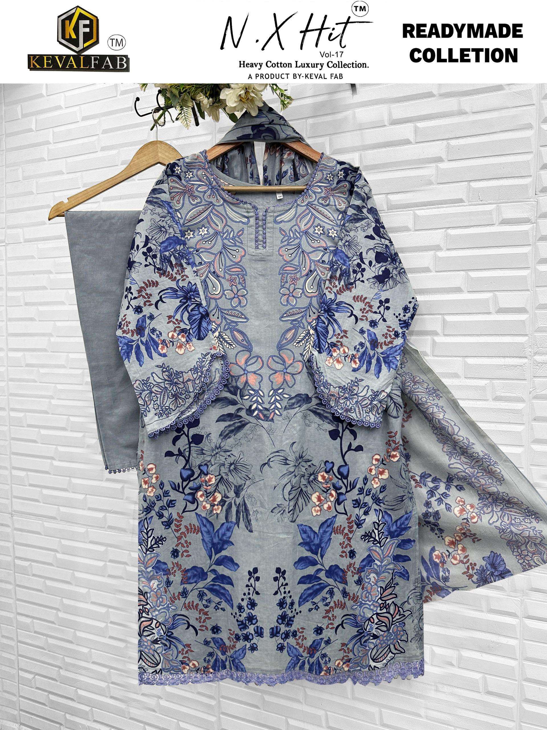 KEVAL FAB NX HIT COTTON LUXURY COLLECTION VOL 17 READY MADE COLLECTION 