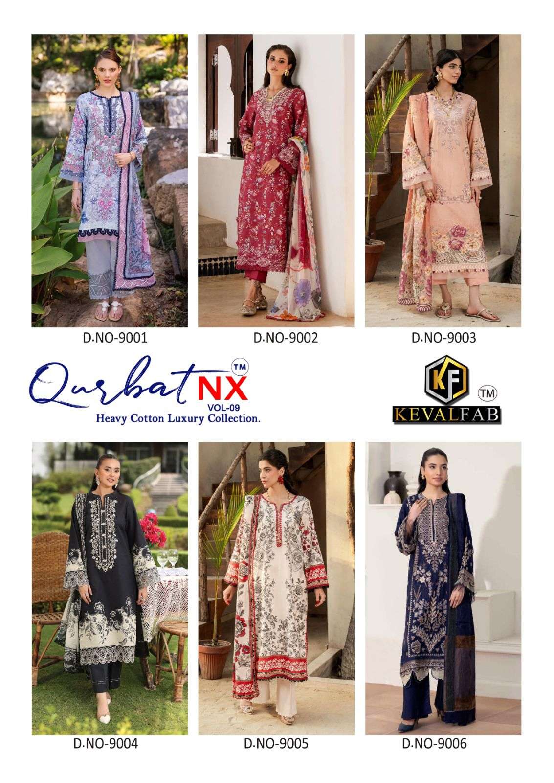 KEVAL FAB QURBAT NX VOL 9 COTTON DIGITAL PRINTS SALWAR SUIT