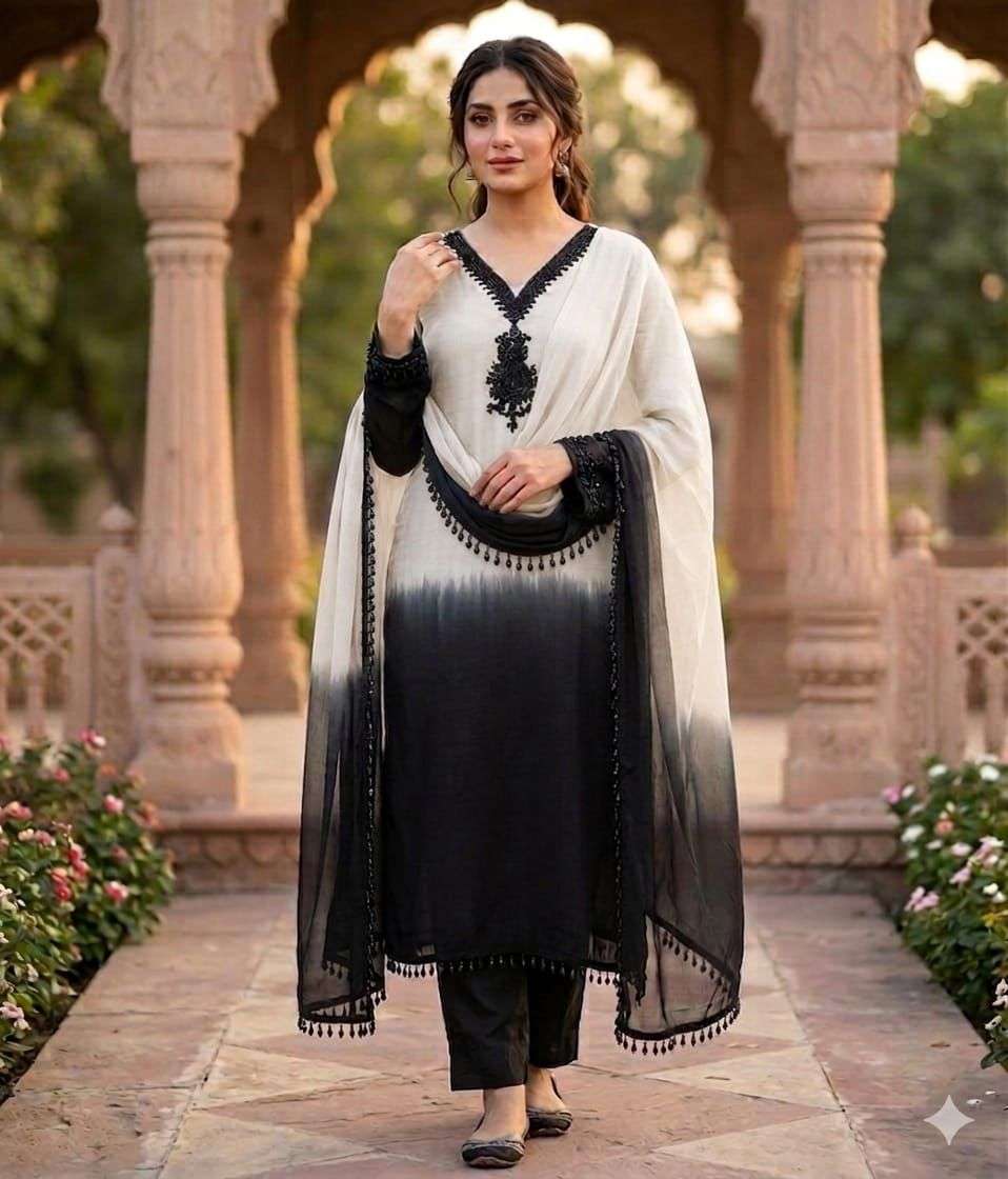 KHAS FASHION D NO 57 EMBROIDERY DESIGNER WORK READY MADE PAKISTANI SUIT