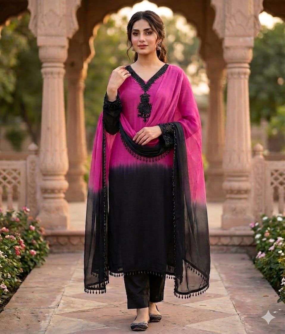 KHAS FASHION D NO 57 EMBROIDERY DESIGNER WORK READY MADE PAKISTANI SUIT