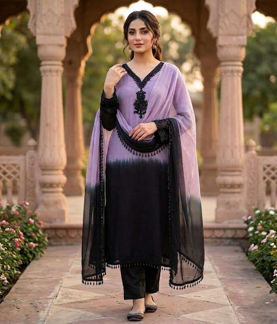 KHAS FASHION D NO 57 EMBROIDERY DESIGNER WORK READY MADE PAKISTANI SUIT