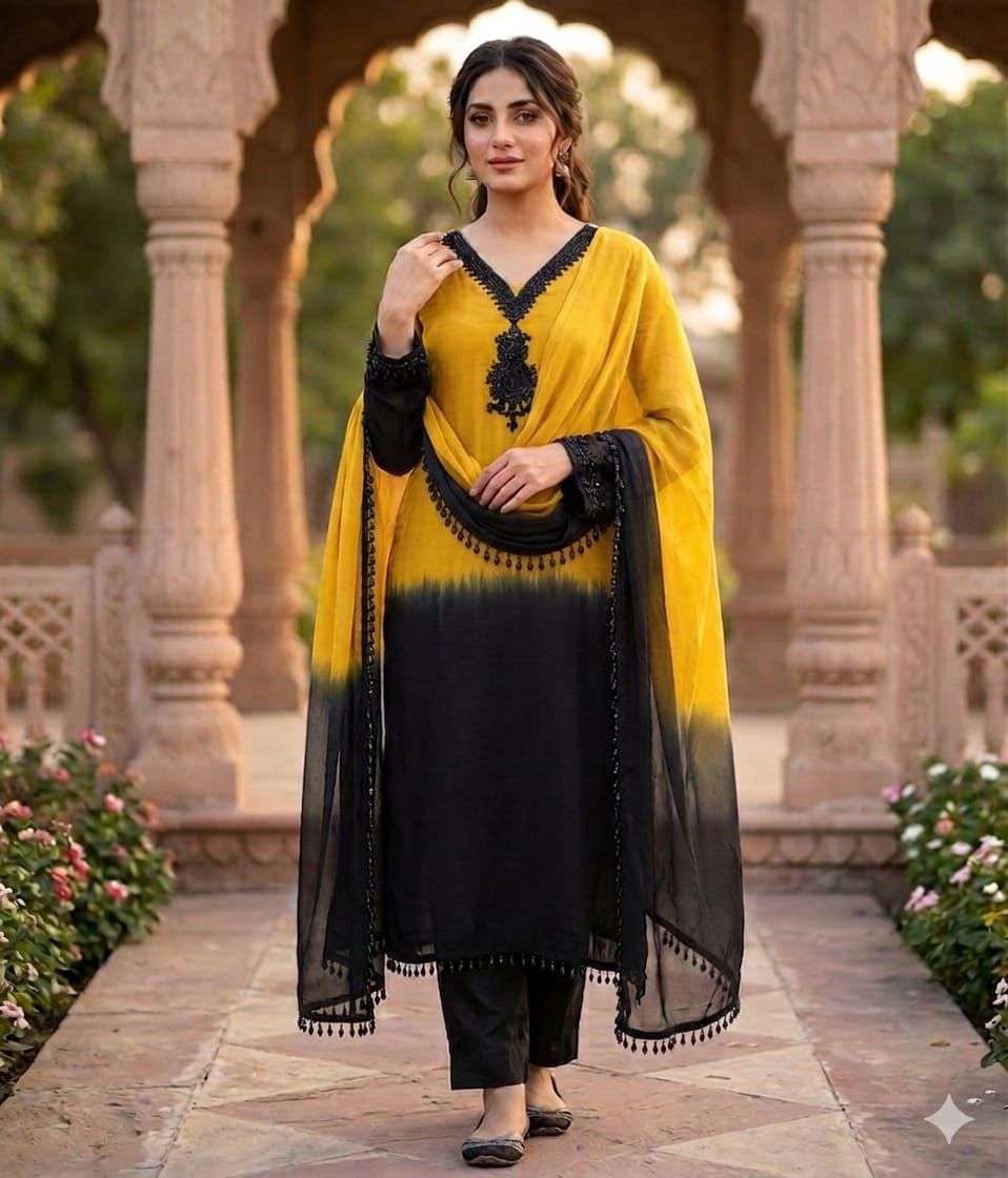 KHAS FASHION D NO 57 EMBROIDERY DESIGNER WORK READY MADE PAKISTANI SUIT
