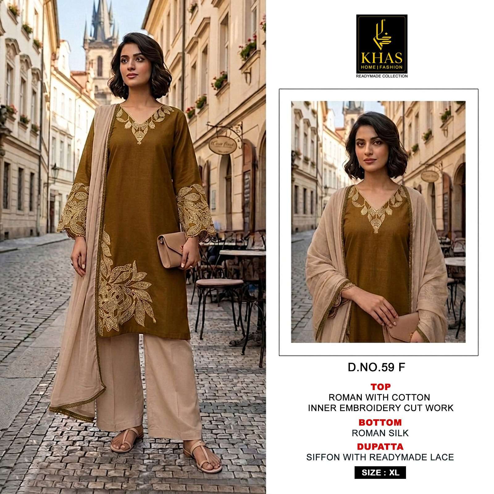 KHAS FASHION D NO 59 ROMAN SILK DESIGNER WORK READY MADE SUIT