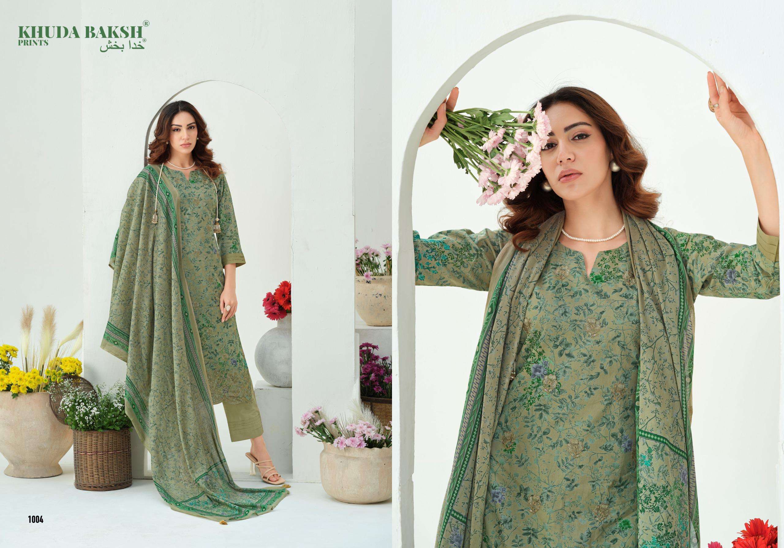 KHUDHA BAKSH PRINTS DASTAAN E ISHQ LAWN COTTON FANCY WORK SUIT