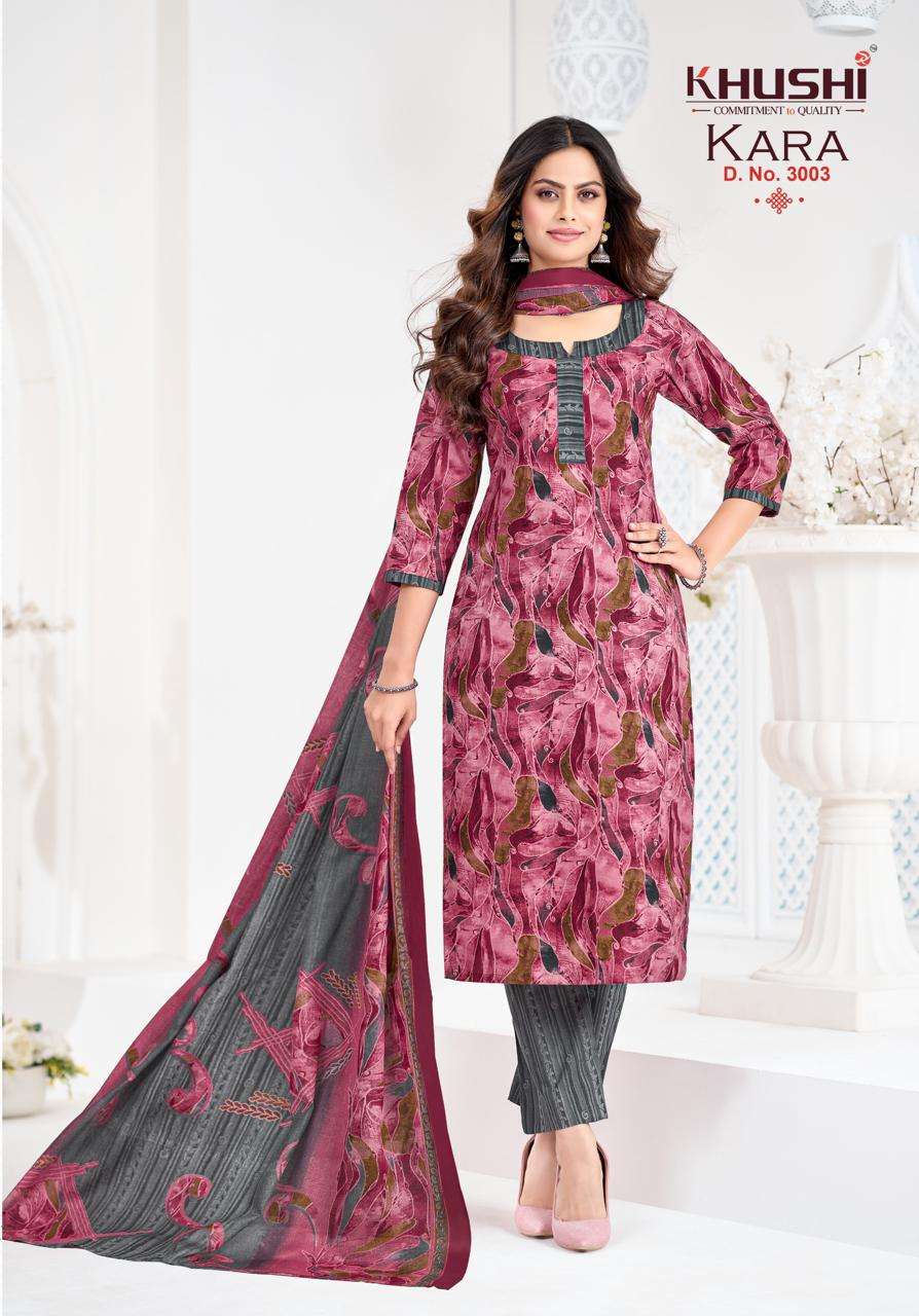 KHUSHI KARA VOL 3 COTTON PRINT READY MADE LADIES SUIT