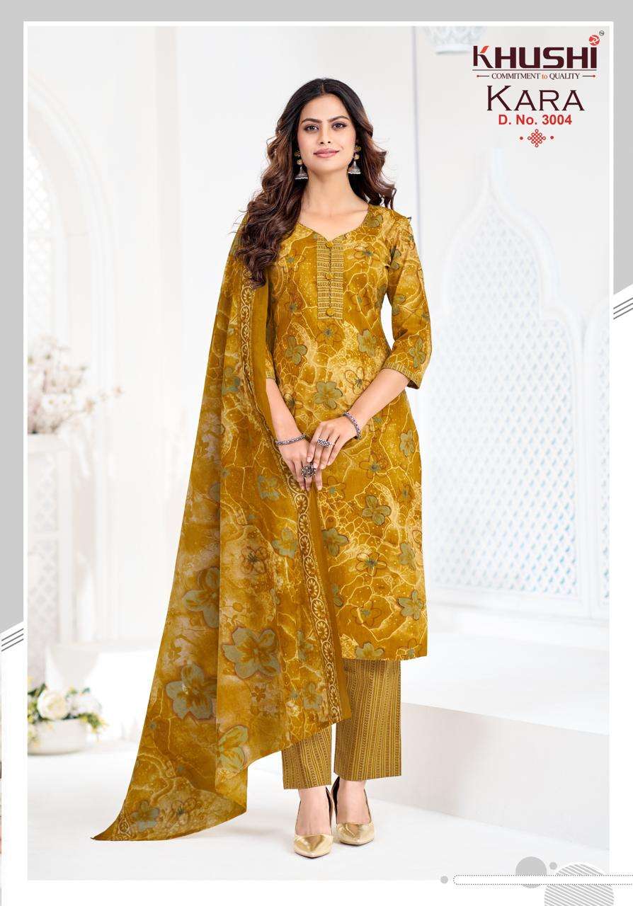 KHUSHI KARA VOL 3 COTTON PRINT READY MADE LADIES SUIT