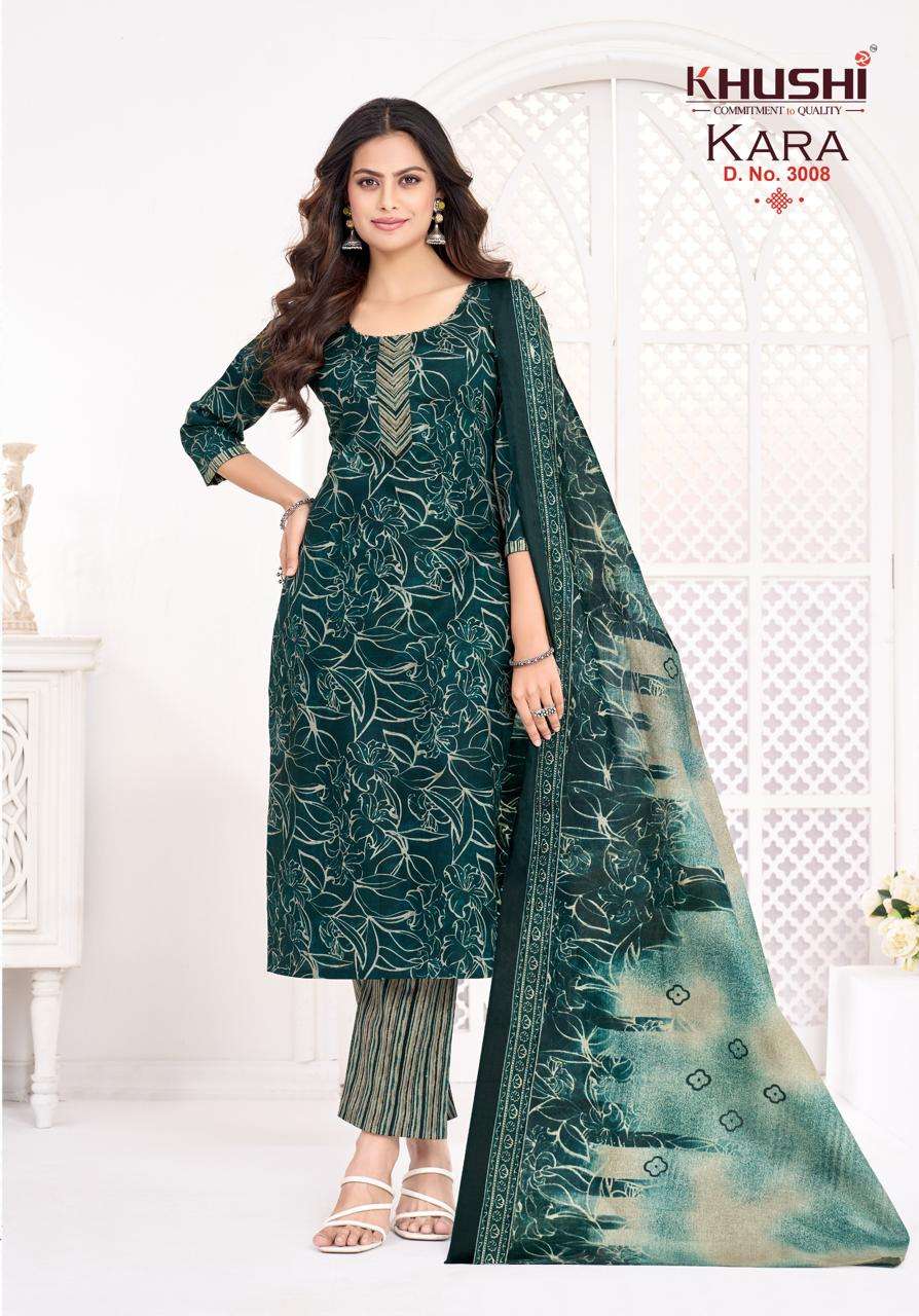 KHUSHI KARA VOL 3 COTTON PRINT READY MADE LADIES SUIT