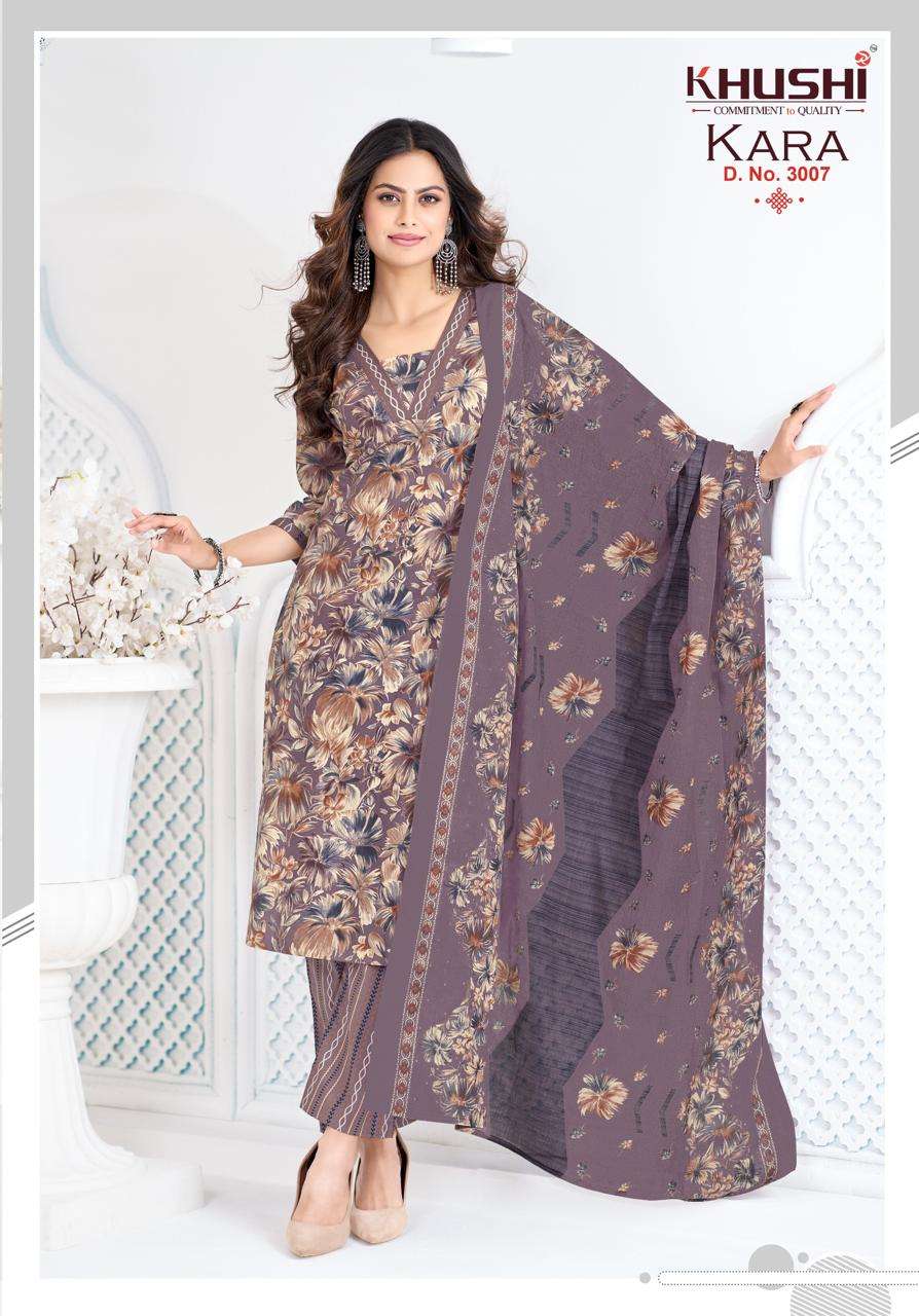 KHUSHI KARA VOL 3 COTTON PRINT READY MADE LADIES SUIT