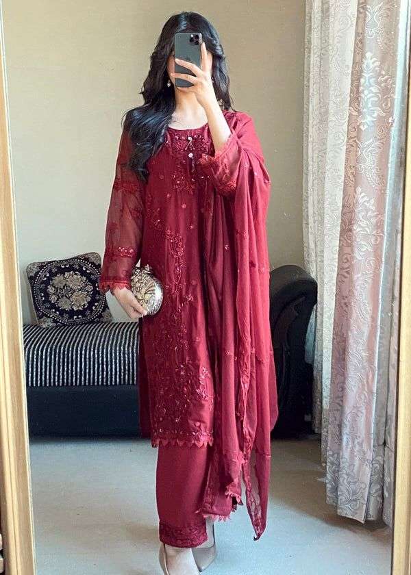 LADY LOOK 024 FOX GEORGETTE PARTY WEAR LADIES 3PCS SET COLLECTION 