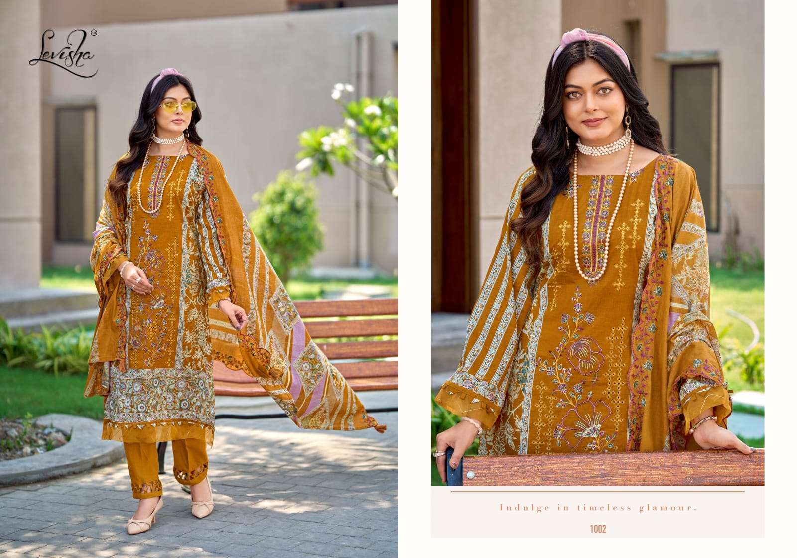 LEVISHA MADHUBALA VOL 16 LAWN COTTON DIGITAL PRINT WITH FANCY EMBROIDERY WORK SUIT