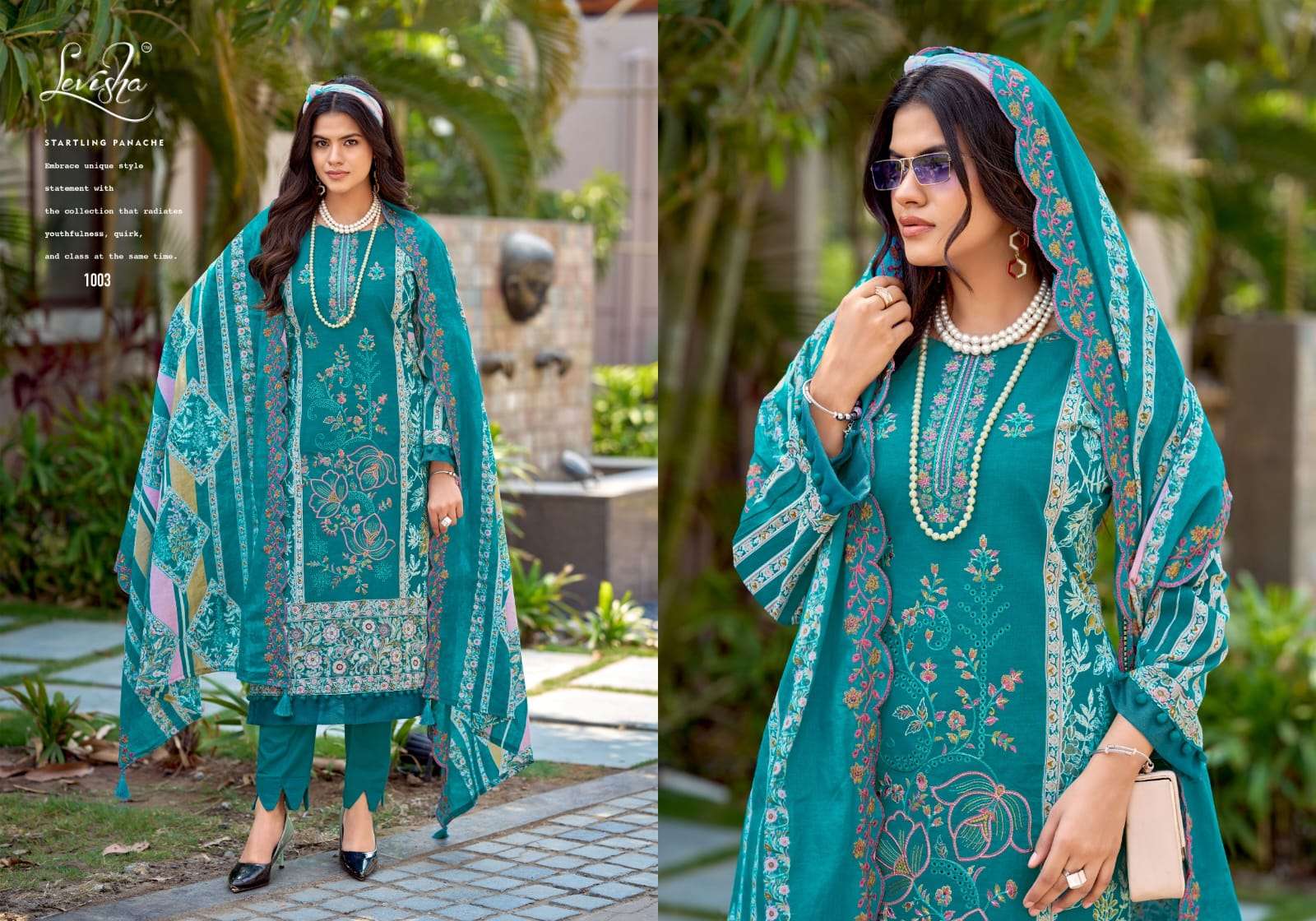 LEVISHA MADHUBALA VOL 16 LAWN COTTON DIGITAL PRINT WITH FANCY EMBROIDERY WORK SUIT
