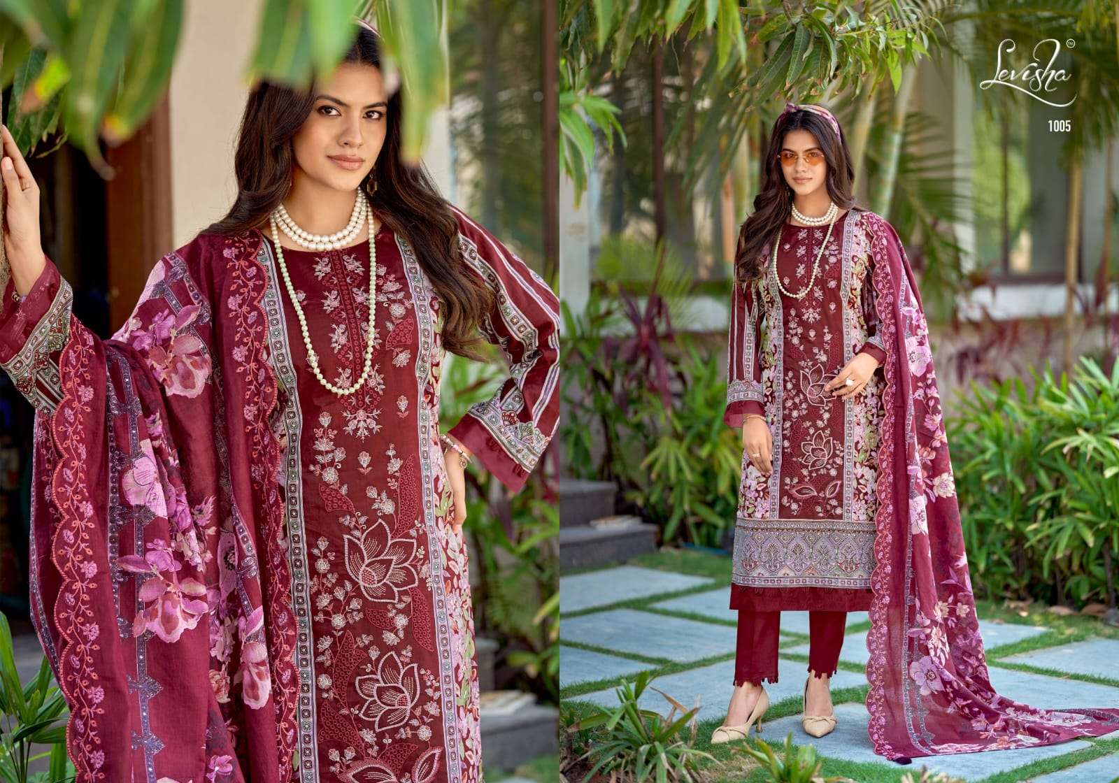 LEVISHA MADHUBALA VOL 16 LAWN COTTON DIGITAL PRINT WITH FANCY EMBROIDERY WORK SUIT