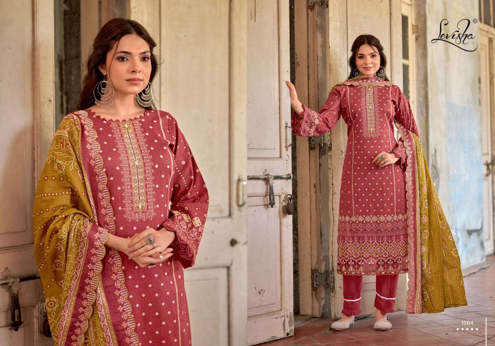 LEVISHA ZUBIA LAWN COTTON DIGITAL PRINT WITH FANCY WORK SUIT
