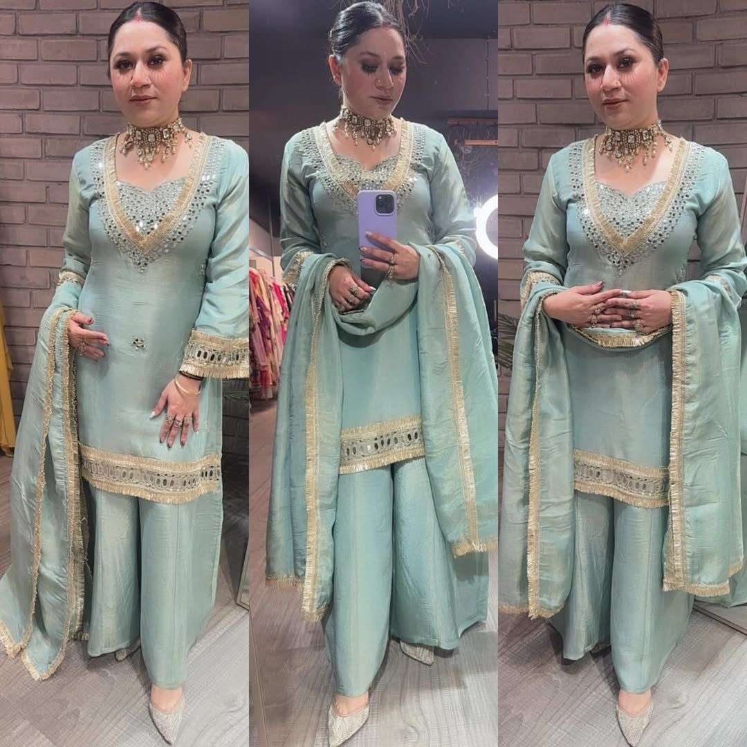 LG 2015 COSMOS FABRIC BEAUTIFUL DESIGNER WORK PARTY WEAR LADIES SUIT