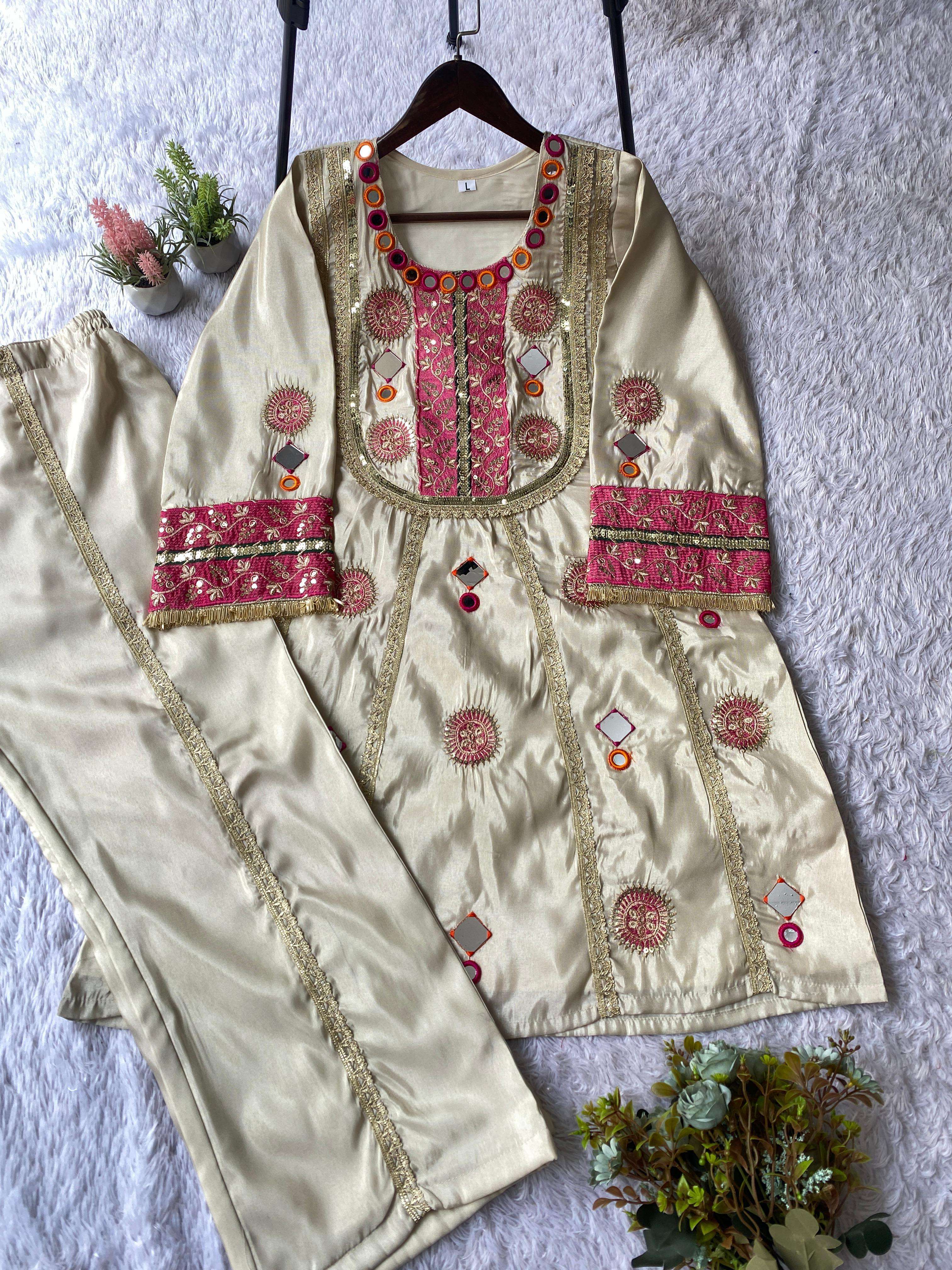LG 2091 COSMOS FABRIC PREETY LOOK DESIGNER PARTY WEAR LADIES TOP WITH BOTTOM PAIR 