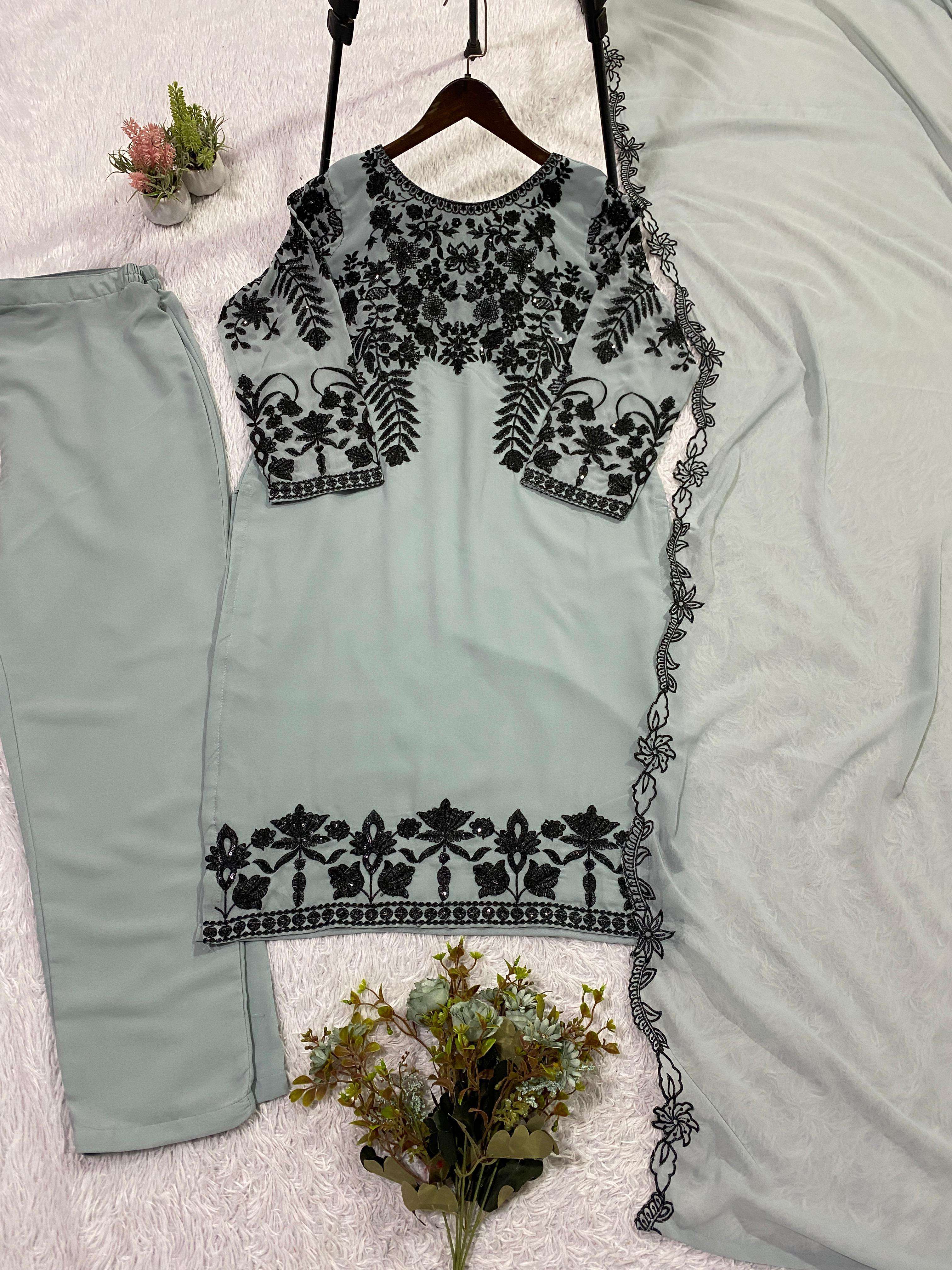 LG 2098 GEORGETTE SEQUENCE DESIGNER PARTY WEAR LADIES SUIT