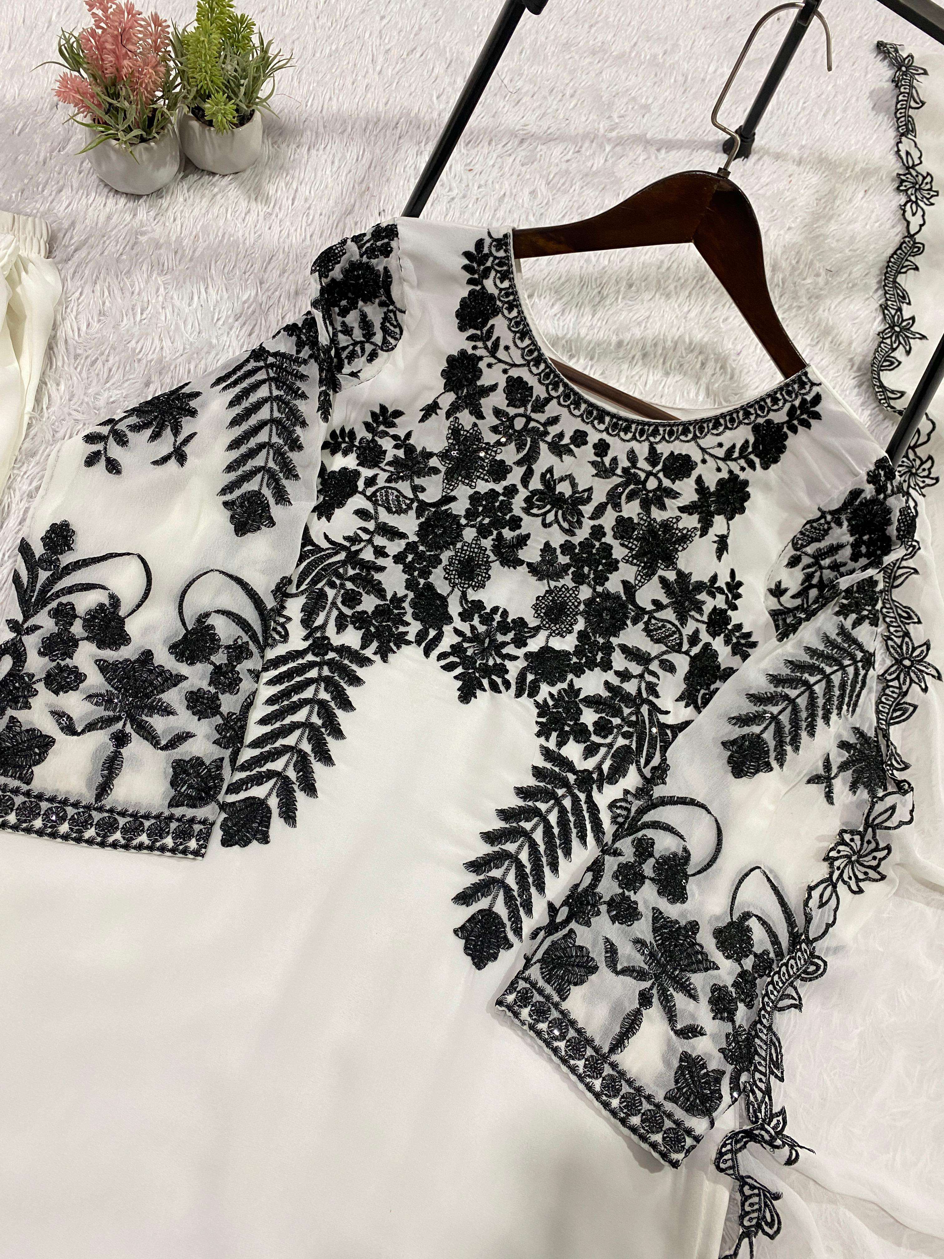 LG 2098 GEORGETTE SEQUENCE DESIGNER PARTY WEAR LADIES SUIT