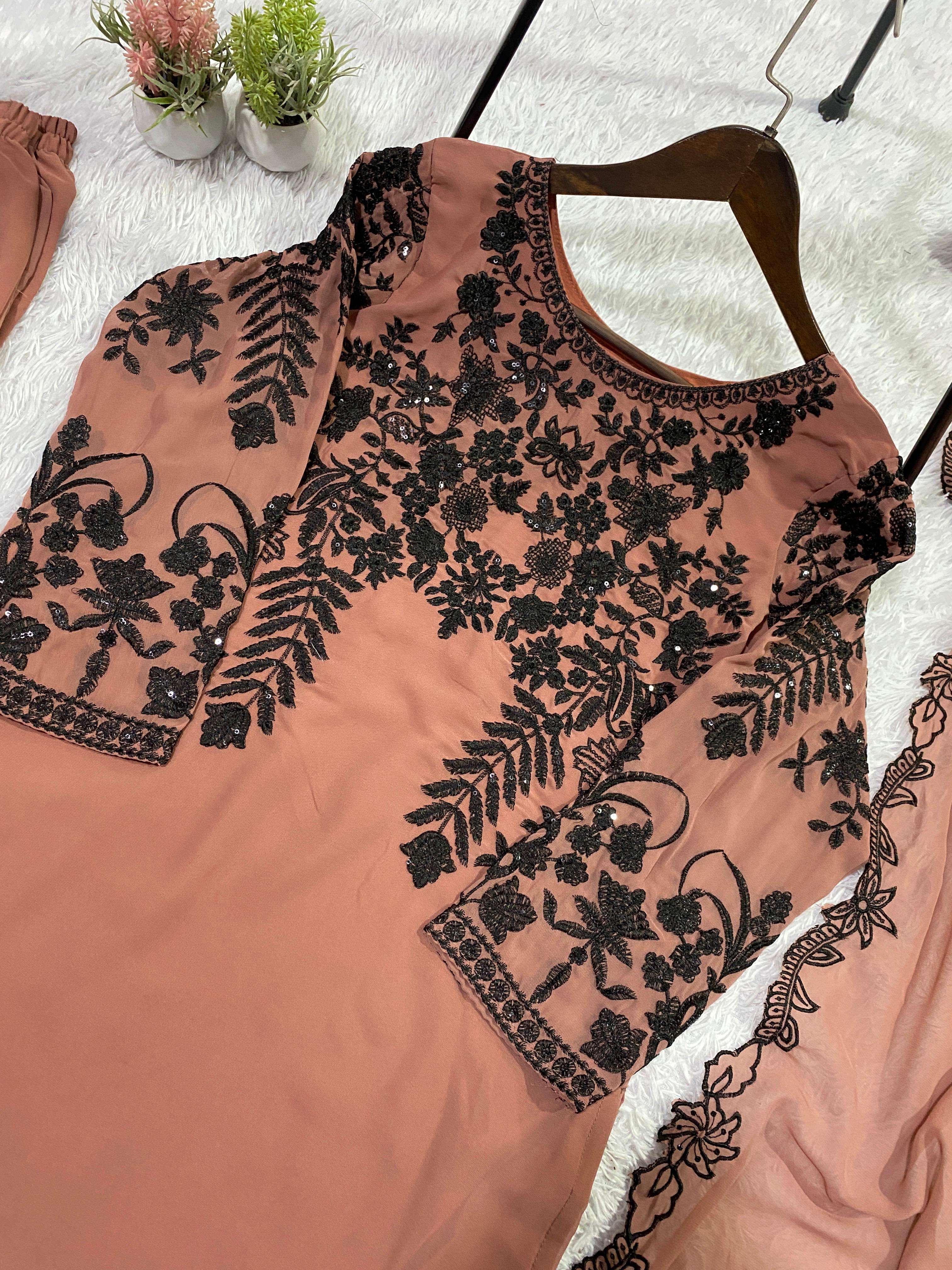 LG 2098 GEORGETTE SEQUENCE DESIGNER PARTY WEAR LADIES SUIT