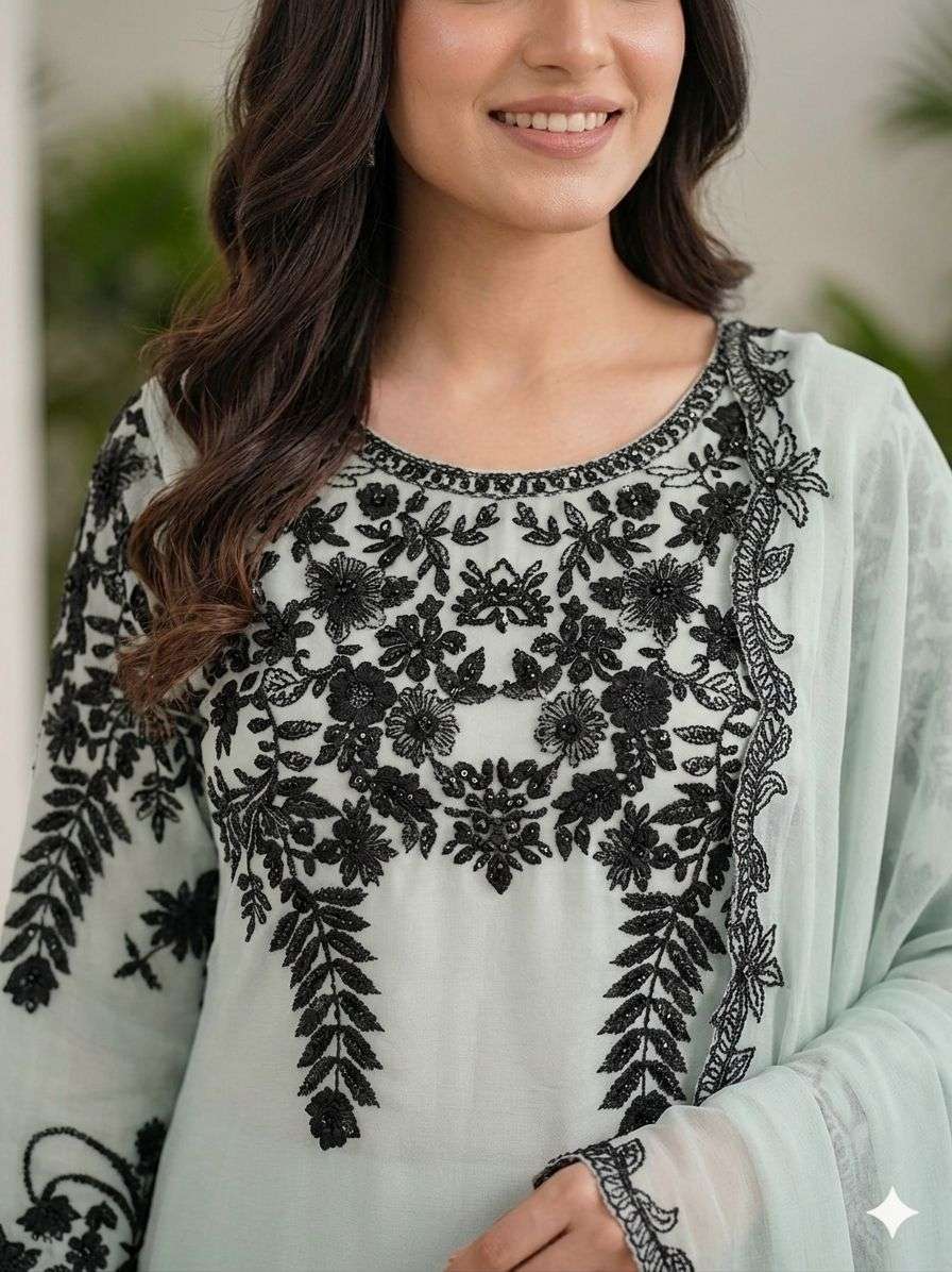 LG 2098 GEORGETTE SEQUENCE DESIGNER PARTY WEAR LADIES SUIT
