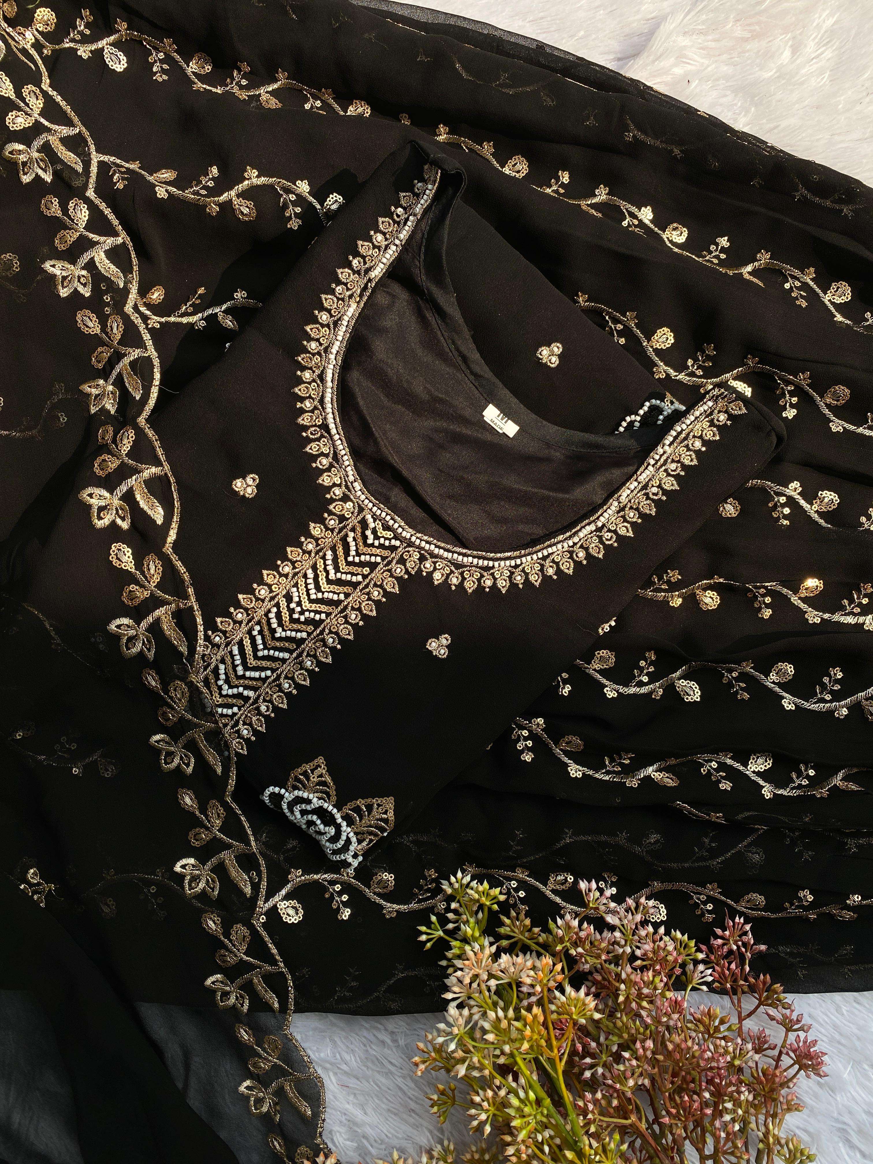 LM 15 GEORGETTE DESIGNER PARTY WEAR LADIES SHARARA SUIT
