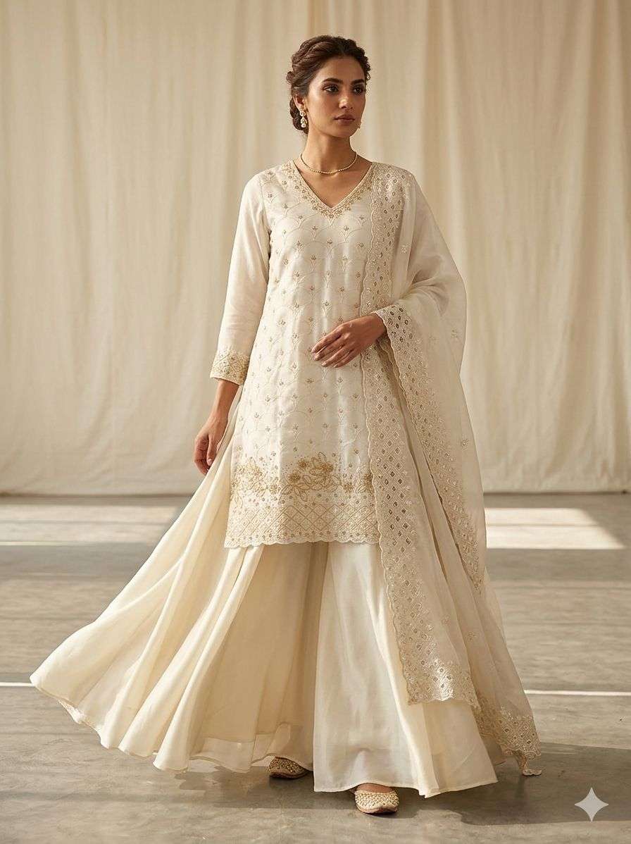 LM 17 SILK SEQUENCE EMBROIDERY DESIGNER WORK PARTY WEAR LADIES SUIT