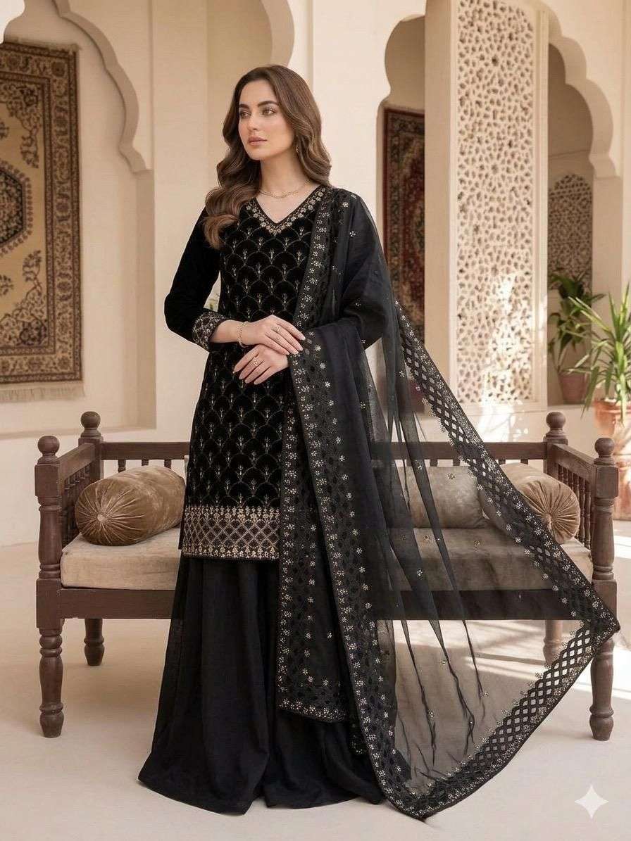 LM 17 SILK SEQUENCE EMBROIDERY DESIGNER WORK PARTY WEAR LADIES SUIT