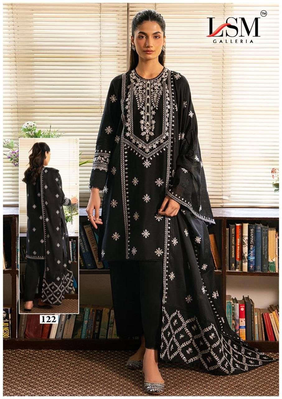 LSM GALLERIA BLACK AND WHITE HEAVY LUXURY LAWN COLLECTION VOL 2