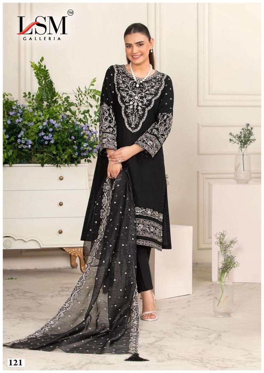 LSM GALLERIA BLACK AND WHITE HEAVY LUXURY LAWN COLLECTION VOL 2