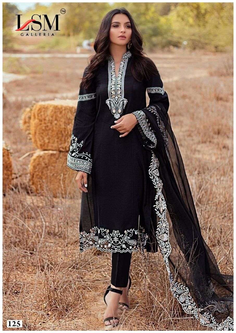 LSM GALLERIA BLACK AND WHITE HEAVY LUXURY LAWN READY MADE COLLECTION VOL 2