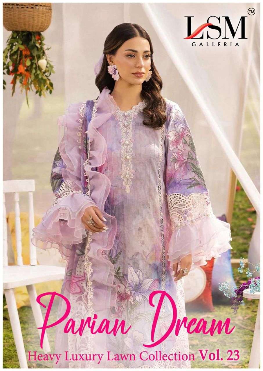 LSM GALLERIA PARIAN DREAM HEAVY LUXURY LAWN READY MADE COLLECTION VOL 23 