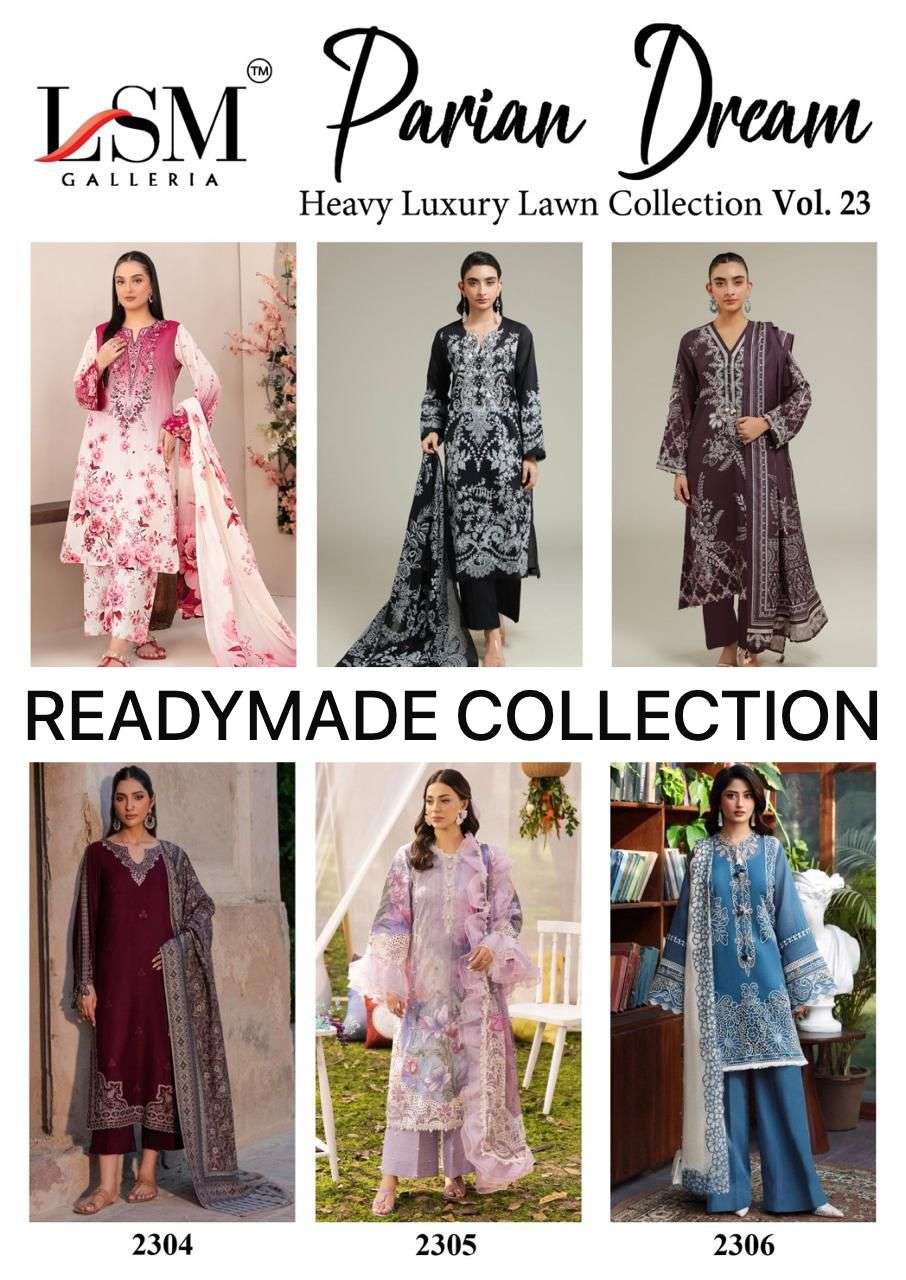 LSM GALLERIA PARIAN DREAM HEAVY LUXURY LAWN READY MADE COLLECTION VOL 23 