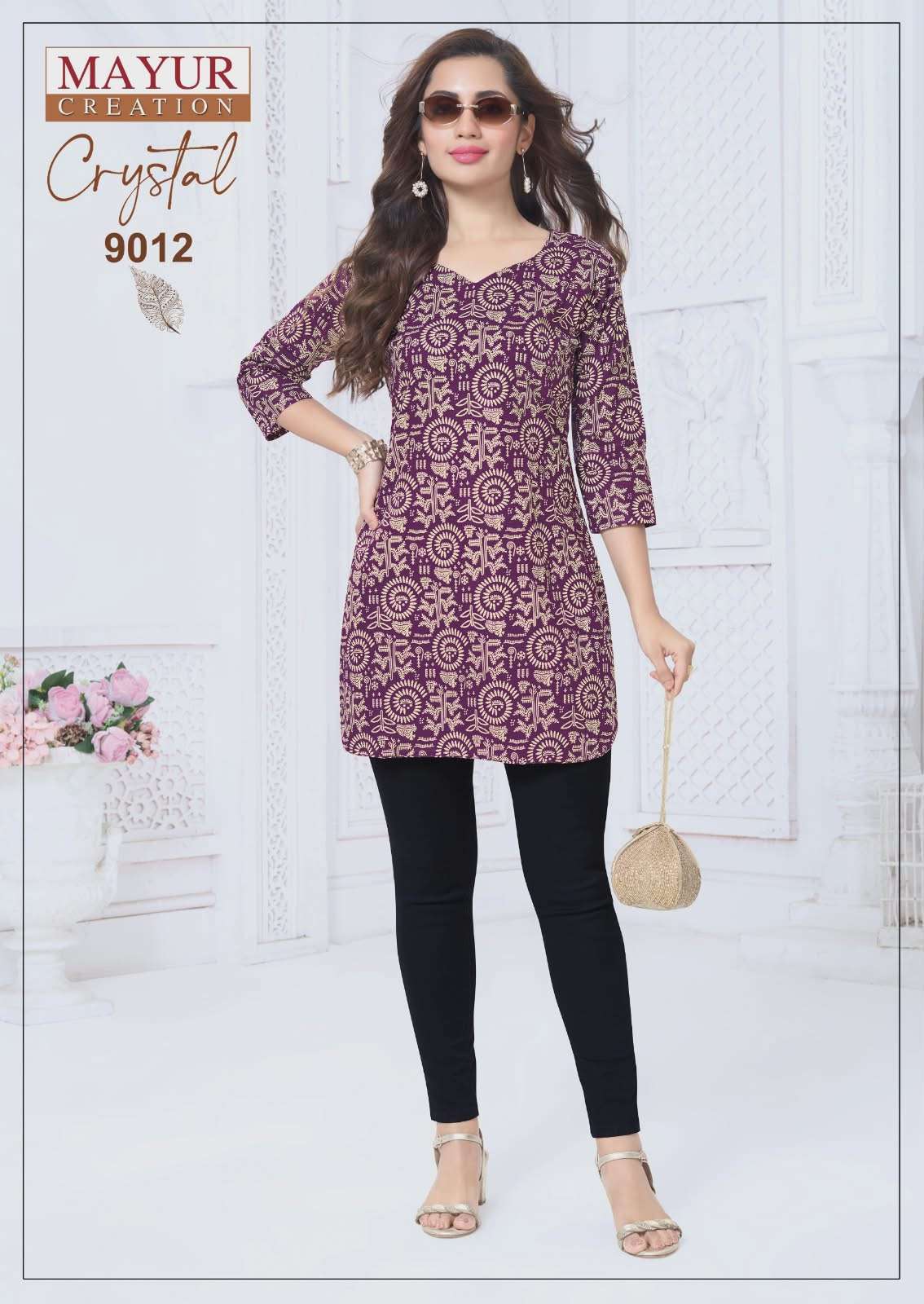  MAYUR CREATION CRYSTAL VOL 9 COTTON PRINT LADIES SHORT KURTI