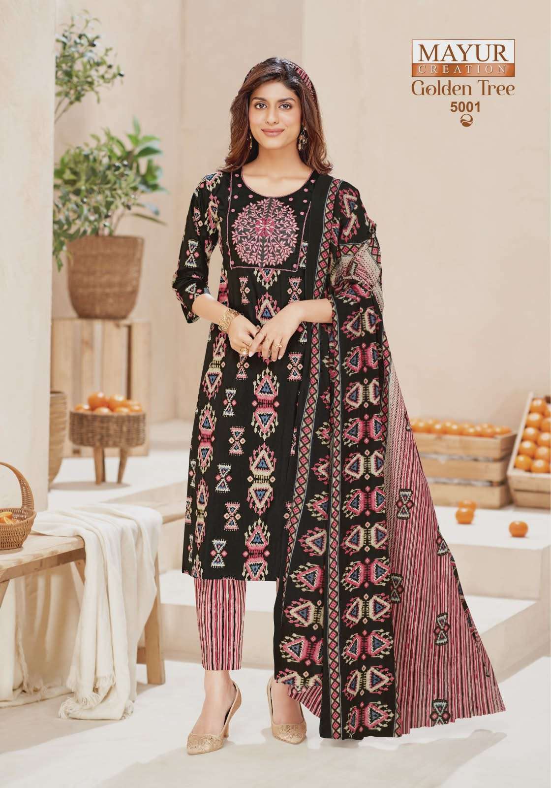 MAYUR CREATION GOLDEN TREE VOL 5 READY MADE COTTON SUIT