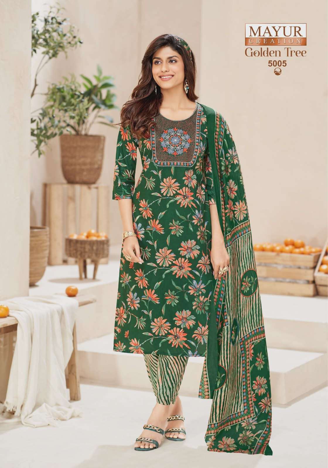MAYUR CREATION GOLDEN TREE VOL 5 READY MADE COTTON SUIT