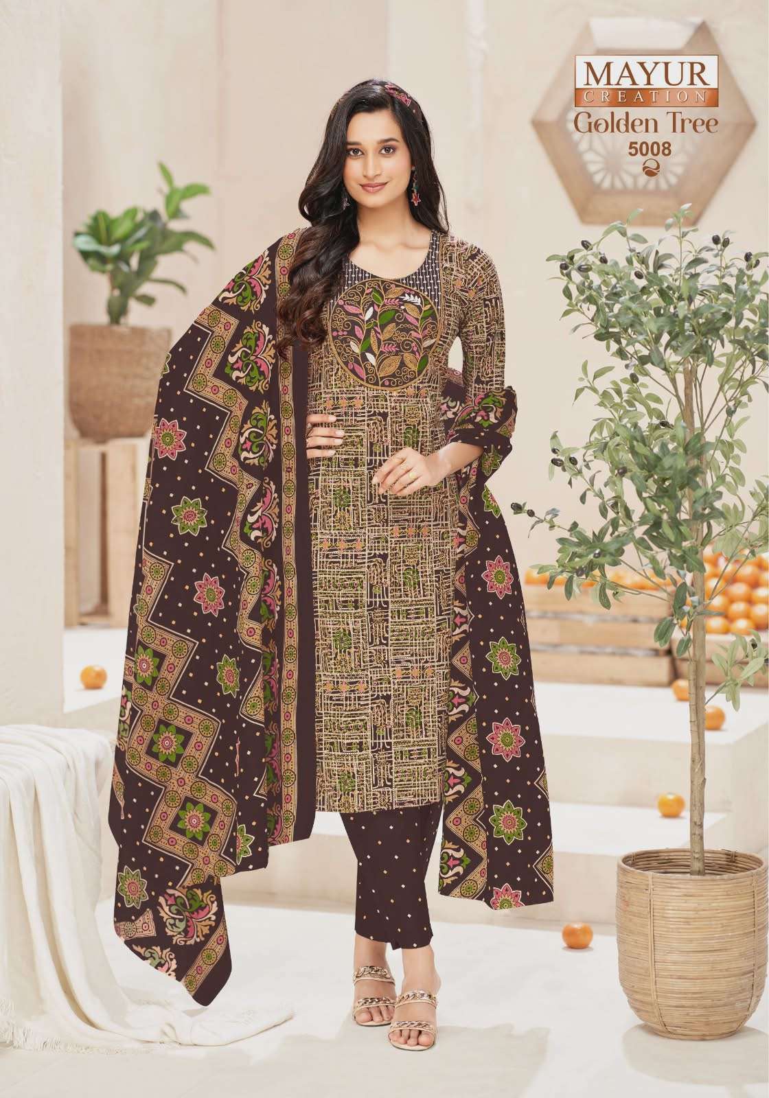 MAYUR CREATION GOLDEN TREE VOL 5 READY MADE COTTON SUIT