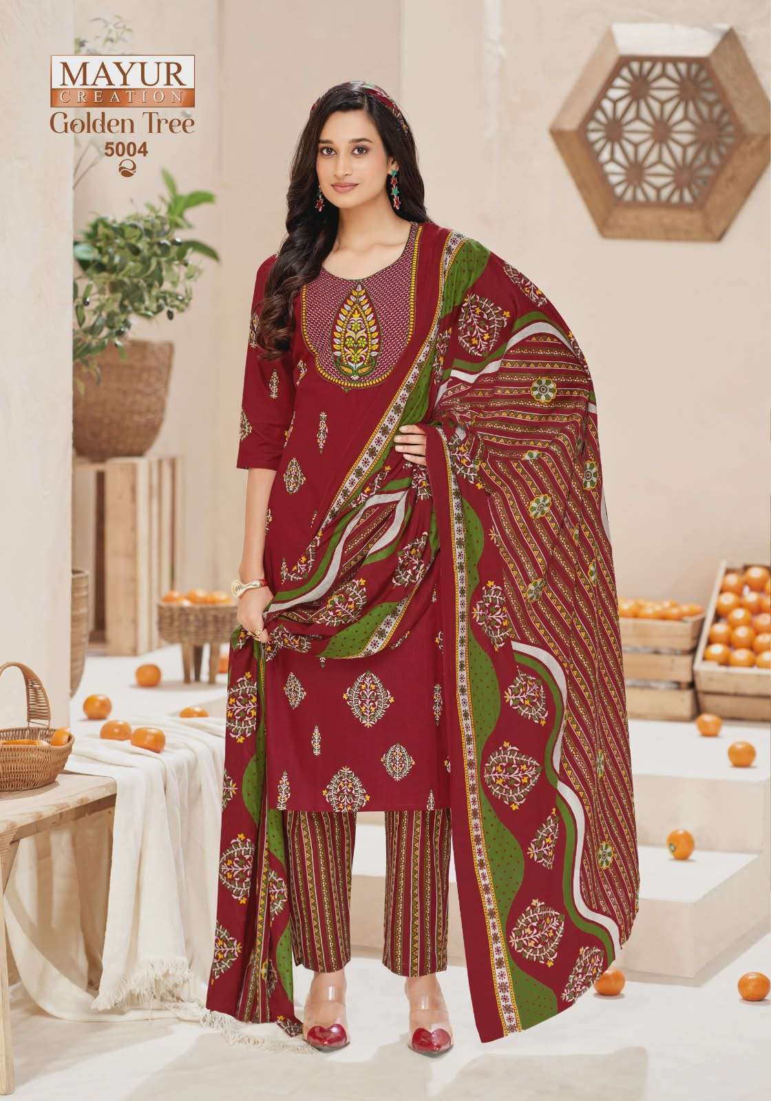 MAYUR CREATION GOLDEN TREE VOL 5 READY MADE COTTON SUIT