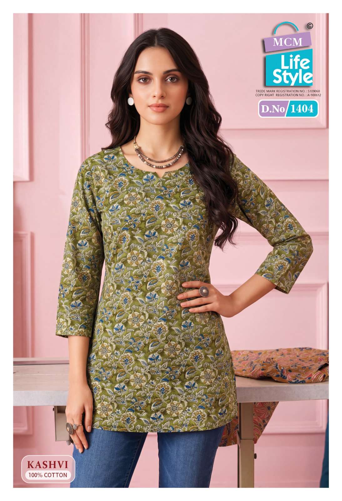 MCM LIFESTYLE KASHVI VOL 14 COTTON PRINT LADIES SUMMER WEAR SHORT KURTI