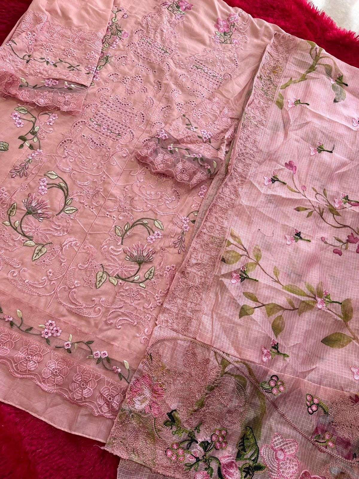 MEHBOOB TEX D NO 2054 COTTON WITH HEAVY EMBROIDERY DESIGNER SUIT