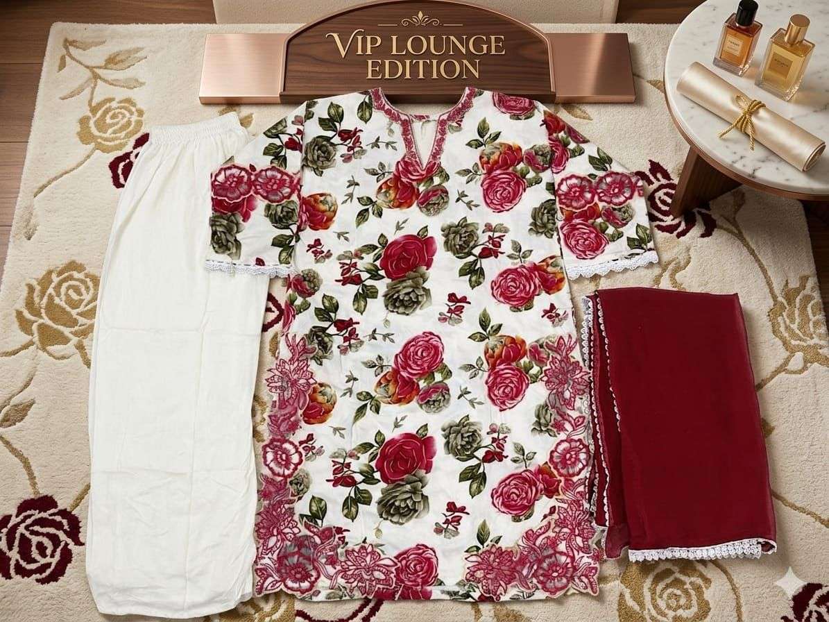 MEHBOOB TEX D NO 2057 RAYON FANCY WORKS READY MADE PAKISTANI SUIT