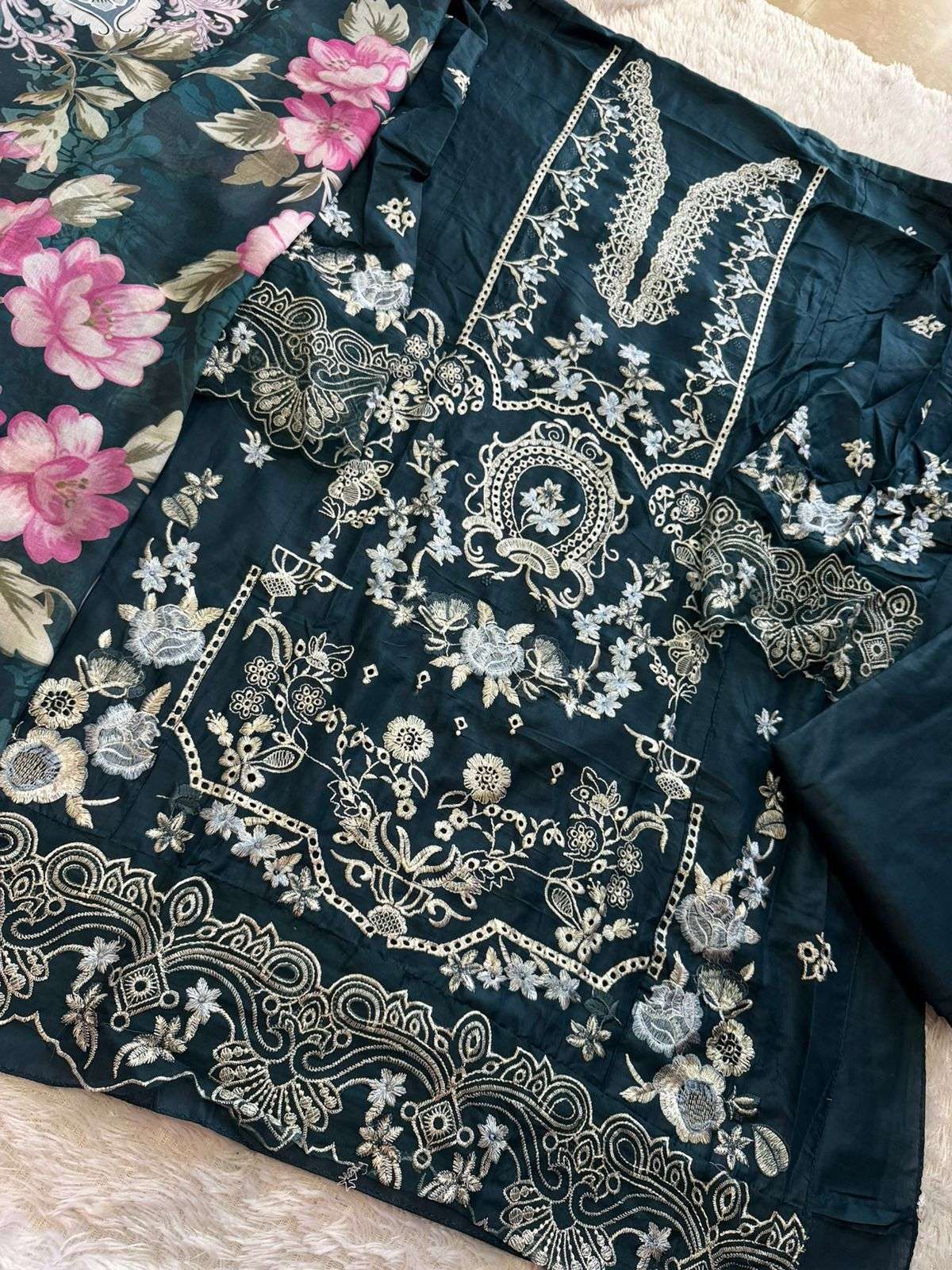 MEHBOOB  TEX  OMBRE NX VOL 10 COTTON EMBROIDERY DESIGNER WORK SUIT