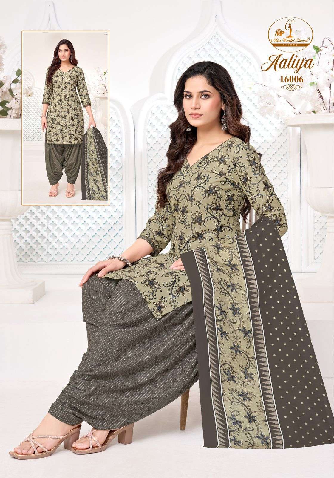 MISS WORLD CHOICE AALIYA VOL 16 COTTON READY MADE PATIYALA SUIT