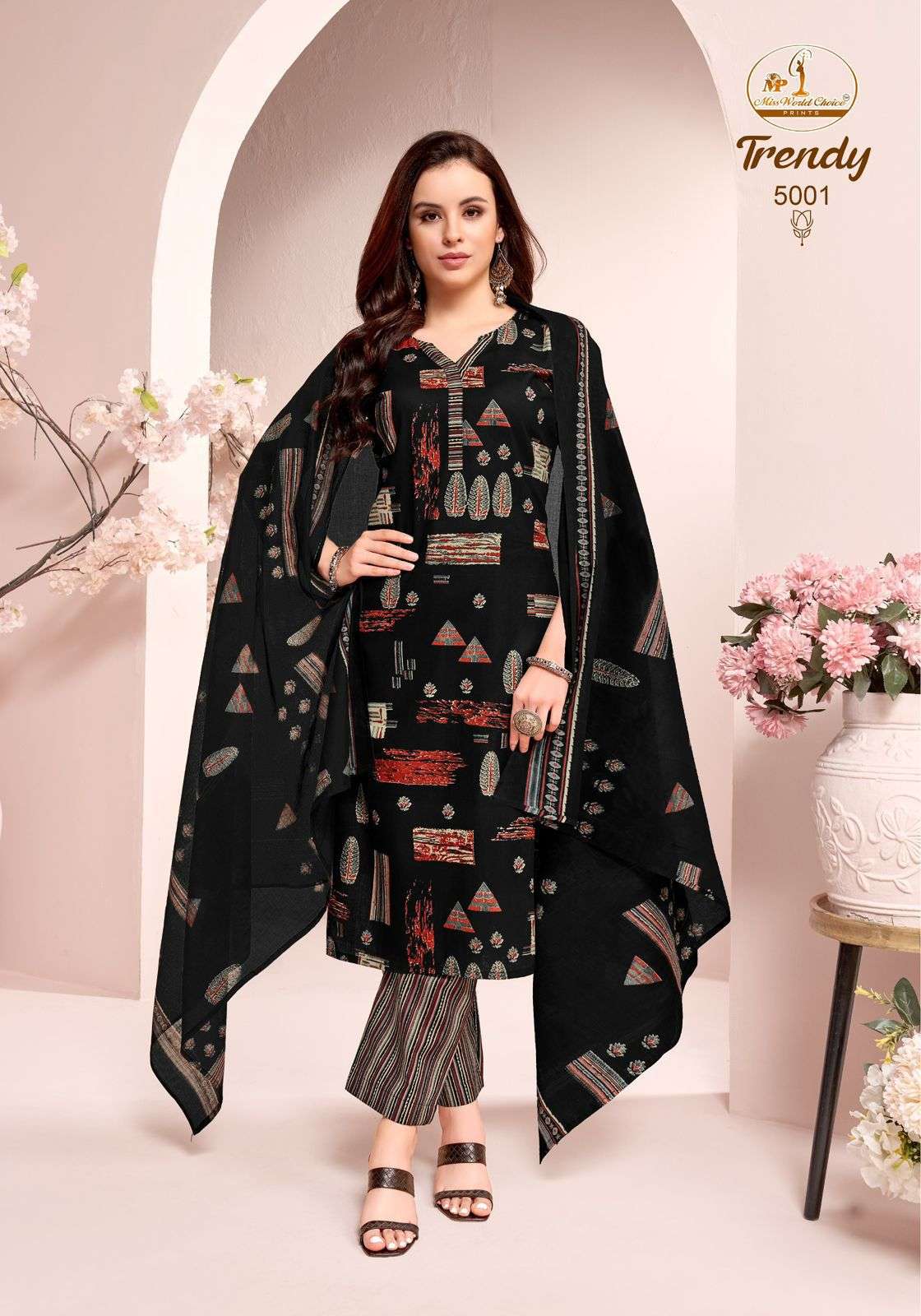 MISS WORLD CHOICE TRENDY VOL 5 COTTON PRINTED LADIES SALWAR SUIT