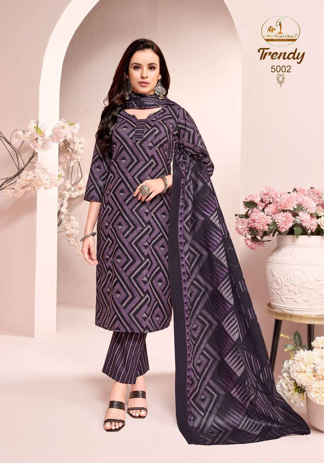 MISS WORLD CHOICE TRENDY VOL 5 COTTON PRINTED LADIES SALWAR SUIT