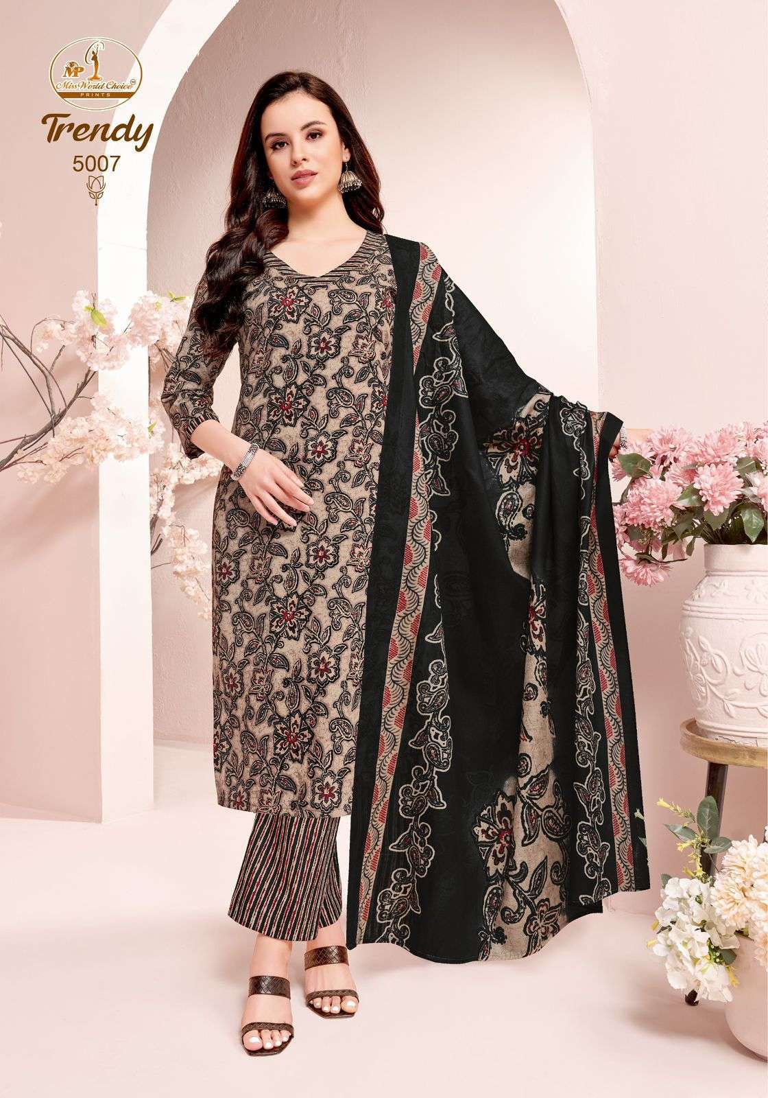 MISS WORLD CHOICE TRENDY VOL 5 COTTON PRINTED LADIES SALWAR SUIT