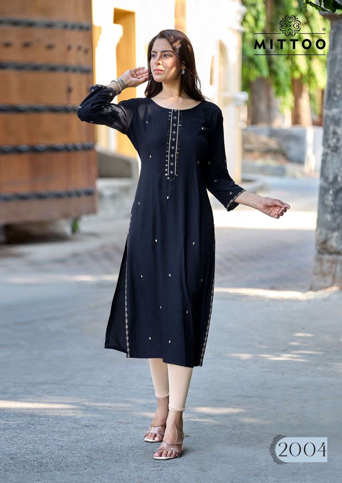 MITTOO HAYA RAYON FANCY WORKS LADIES KURTI 