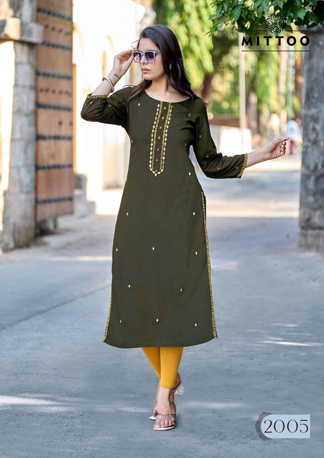 MITTOO HAYA RAYON FANCY WORKS LADIES KURTI 