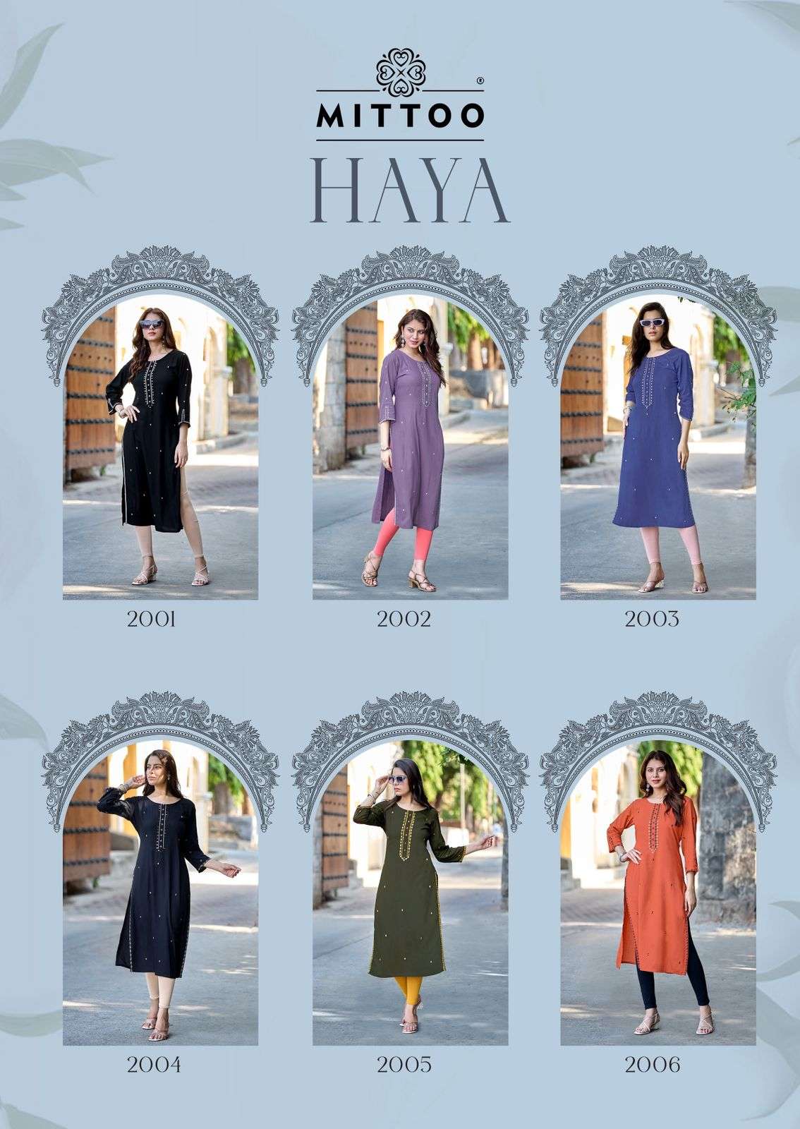 MITTOO HAYA RAYON FANCY WORKS LADIES KURTI 